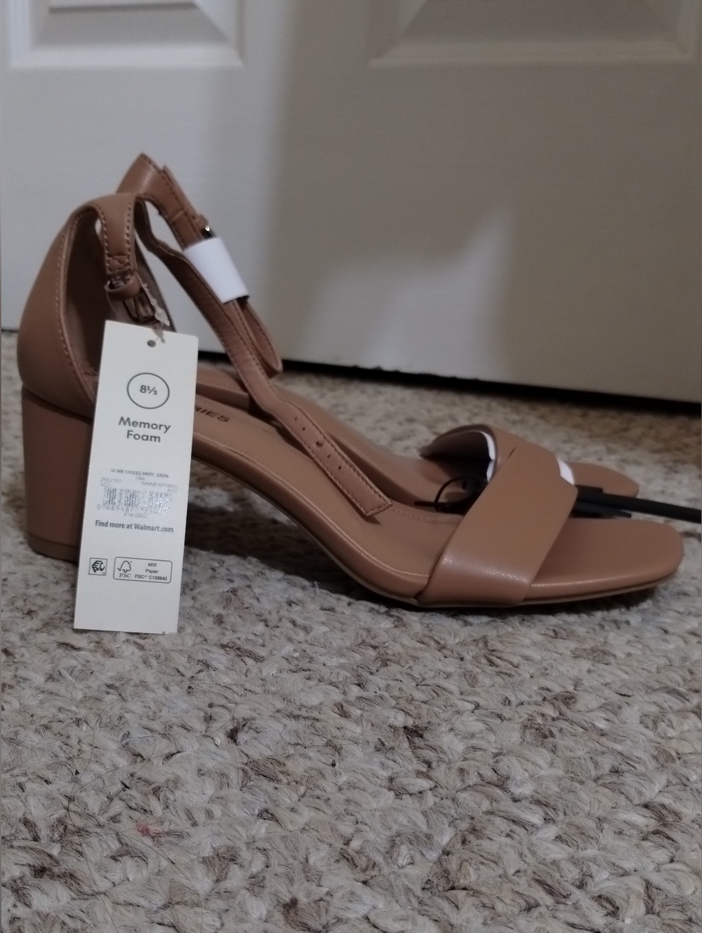 No Boundaries Women’s Size 8.5 Tan Slingback Dress Heel Sandals
